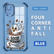 HONTINGA Xiaomi Redmi Note 10 4g ile Uyumlu Şeffaf Kılıfı Düşüme Önleyici Basitlik Anti Düşme Kamera Korumali Kuş Desen Yumuşak Silikon Telefon Kılıfı Kadın ve Erkek Için Uygundur K3-0216