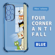 HONTINGA Samsung Galaxy A33 5g ile Uyumlu Şeffaf Kılıfı Düşüme Önleyici Basitlik Anti Düşme Kamera Korumali Kedi Desen Yumuşak Silikon Telefon Kılıfı Kadın ve Erkek Için Uygundur K3-0217