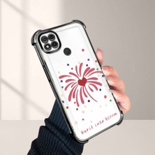 HONTINGA Xiaomi Redmi 9c ile Uyumlu Şeffaf Kılıfı Düşüme Önleyici Basitlik Anti Düşme Kamera Korumali Kalp Desen Yumuşak Silikon Telefon Kılıfı Kadın ve Erkek Için Uygundur K3-0213