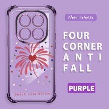 HONTINGA Xiaomi Redmi Note 14 Pro 4g ile Uyumlu Şeffaf Kılıfı Düşüme Önleyici Basitlik Anti Düşme Kamera Korumali Kalp Desen Yumuşak Silikon Telefon Kılıfı Kadın ve Erkek Için Uygundur K3-0213