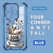 HONTINGA Xiaomi Redmi 13 ile Uyumlu Şeffaf Kılıfı Düşüme Önleyici Basitlik Anti Düşme Kamera Korumali Kuş Desen Yumuşak Silikon Telefon Kılıfı Kadın ve Erkek Için Uygundur K3-0216