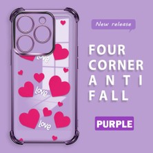 HONTINGA Infinix Smart 8 ile Uyumlu Şeffaf Kılıfı Düşüme Önleyici Basitlik Anti Düşme Kamera Korumali Kalp Desen Yumuşak Silikon Telefon Kılıfı Kadın ve Erkek Için Uygundur K3-0212