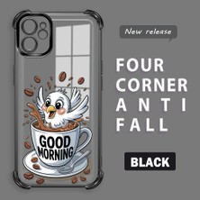 HONTINGA iPhone 11 ile Uyumlu Şeffaf Kılıfı Düşüme Önleyici Basitlik Anti Düşme Kamera Korumali Kuş Desen Yumuşak Silikon Telefon Kılıfı Kadın ve Erkek Için Uygundur K3-0216