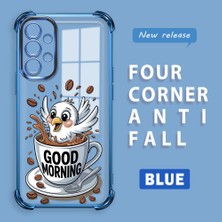 HONTINGA Samsung Galaxy A13 ile Uyumlu Şeffaf Kılıfı Düşüme Önleyici Basitlik Anti Düşme Kamera Korumali Kuş Desen Yumuşak Silikon Telefon Kılıfı Kadın ve Erkek Için Uygundur K3-0216