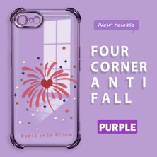 HONTINGA iPhone 8 ile Uyumlu Şeffaf Kılıfı Düşüme Önleyici Basitlik Anti Düşme Kamera Korumali Kalp Desen Yumuşak Silikon Telefon Kılıfı Kadın ve Erkek Için Uygundur K3-0213