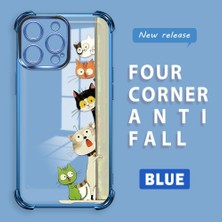 HONTINGA iPhone 14 Pro Max ile Uyumlu Şeffaf Kılıfı Düşüme Önleyici Basitlik Anti Düşme Kamera Korumali Kedi Desen Yumuşak Silikon Telefon Kılıfı Kadın ve Erkek Için Uygundur K3-0217