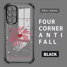 HONTINGA Samsung Galaxy A13 ile Uyumlu Şeffaf Kılıfı Düşüme Önleyici Basitlik Anti Düşme Kamera Korumali Kalp Desen Yumuşak Silikon Telefon Kılıfı Kadın ve Erkek Için Uygundur K3-0213