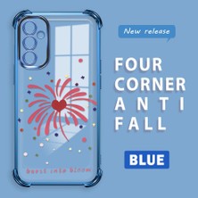 HONTINGA Samsung Galaxy M23 5g ile Uyumlu Şeffaf Kılıfı Düşüme Önleyici Basitlik Anti Düşme Kamera Korumali Kalp Desen Yumuşak Silikon Telefon Kılıfı Kadın ve Erkek Için Uygundur K3-0213