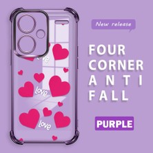 HONTINGA Xiaomi Redmi Note 13 Pro Plus 5g ile Uyumlu Şeffaf Kılıfı Düşüme Önleyici Basitlik Anti Düşme Kamera Korumali Kalp Desen Yumuşak Silikon Telefon Kılıfı Kadın ve Erkek Için Uygundur K3-0212