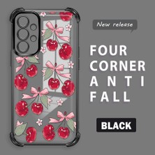 HONTINGA Samsung Galaxy A73 ile Uyumlu Şeffaf Kılıfı Düşüme Önleyici Basitlik Anti Düşme Kamera Korumali Visne Desen Yumuşak Silikon Telefon Kılıfı Kadın ve Erkek Için Uygundur K3-0211