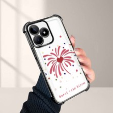 HONTINGA Realme Note 50 ile Uyumlu Şeffaf Kılıfı Düşüme Önleyici Basitlik Anti Düşme Kamera Korumali Kalp Desen Yumuşak Silikon Telefon Kılıfı Kadın ve Erkek Için Uygundur K3-0213