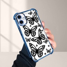 HONTINGA Samsung Galaxy A06 ile Uyumlu Şeffaf Kılıfı Düşüme Önleyici Basitlik Anti Düşme Kamera Korumali Kelebek Desen Yumuşak Silikon Telefon Kılıfı Kadın ve Erkek Için Uygundur K3-0215