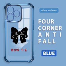 HONTINGA Realme C53 ile Uyumlu Şeffaf Kılıfı Düşüme Önleyici Basitlik Anti Düşme Kamera Korumali Bow Tie Desen Yumuşak Silikon Telefon Kılıfı Kadın ve Erkek Için Uygundur K3-0214