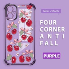 HONTINGA Samsung Galaxy A04E ile Uyumlu Şeffaf Kılıfı Düşüme Önleyici Basitlik Anti Düşme Kamera Korumali Visne Desen Yumuşak Silikon Telefon Kılıfı Kadın ve Erkek Için Uygundur K3-0211