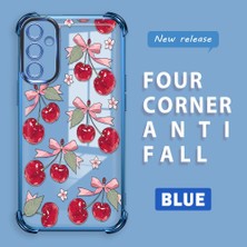 HONTINGA Samsung Galaxy A14 ile Uyumlu Şeffaf Kılıfı Düşüme Önleyici Basitlik Anti Düşme Kamera Korumali Visne Desen Yumuşak Silikon Telefon Kılıfı Kadın ve Erkek Için Uygundur K3-0211