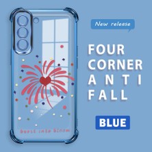 HONTINGA Samsung Galaxy S21 Fe 5g ile Uyumlu Şeffaf Kılıfı Düşüme Önleyici Basitlik Anti Düşme Kamera Korumali Kalp Desen Yumuşak Silikon Telefon Kılıfı Kadın ve Erkek Için Uygundur K3-0213