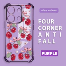 HONTINGA Xiaomi Redmi Note 13 4g ile Uyumlu Şeffaf Kılıfı Düşüme Önleyici Basitlik Anti Düşme Kamera Korumali Visne Desen Yumuşak Silikon Telefon Kılıfı Kadın ve Erkek Için Uygundur K3-0211