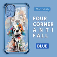 HONTINGA Xiaomi Redmi Note 10S ile Uyumlu Şeffaf Kılıfı Düşüme Önleyici Basitlik Anti Düşme Kamera Korumali Boyalı Köpek Desen Yumuşak Silikon Telefon Kılıfı Kadın ve Erkek Için Uygundur K3-0209