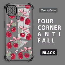 HONTINGA Xiaomi Redmi 9c ile Uyumlu Şeffaf Kılıfı Düşüme Önleyici Basitlik Anti Düşme Kamera Korumali Visne Desen Yumuşak Silikon Telefon Kılıfı Kadın ve Erkek Için Uygundur K3-0211