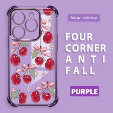 HONTINGA Tecno Spark 20C ile Uyumlu Şeffaf Kılıfı Düşüme Önleyici Basitlik Anti Düşme Kamera Korumali Visne Desen Yumuşak Silikon Telefon Kılıfı Kadın ve Erkek Için Uygundur K3-0211