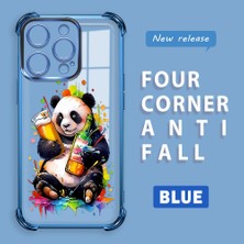 HONTINGA iPhone 14 Pro ile Uyumlu Şeffaf Kılıfı Düşüme Önleyici Basitlik Anti Düşme Kamera Korumali Panda Desen Yumuşak Silikon Telefon Kılıfı Kadın ve Erkek Için Uygundur K3-0208