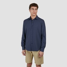 Paul & Shark Erkek Regular Fit Pamuklu Kesik Yaka Uzun Kollu Lacivert Gömlek 25413012CF-013