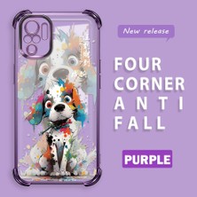 HONTINGA Xiaomi Redmi Note 10S ile Uyumlu Şeffaf Kılıfı Düşüme Önleyici Basitlik Anti Düşme Kamera Korumali Boyalı Köpek Desen Yumuşak Silikon Telefon Kılıfı Kadın ve Erkek Için Uygundur K3-0209