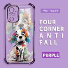 HONTINGA Xiaomi Redmi Note 10 Pro ile Uyumlu Şeffaf Kılıfı Düşüme Önleyici Basitlik Anti Düşme Kamera Korumali Boyalı Köpek Desen Yumuşak Silikon Telefon Kılıfı Kadın ve Erkek Için Uygundur K3-0209