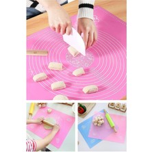 PremiumPort Karışık Renk 45X65 cm Silikon Hamur Açma Matı, Büyük Boy, Esnek ve Dayanıklı