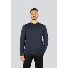 Paul & Shark Erkek Normal Kalıp Logo Desenli Yuvarlak Yakalı Pamuklu Uzun Kollu Lacivert Sweatshirt 15311861-050