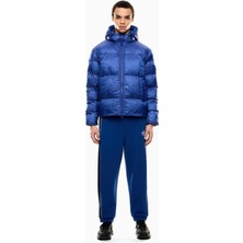 EA7 Erkek Kapşonlu Yaka Uzun Kol Fermuar Kapama Cep Detay Mavi Mont 7M000697 AF15969-UB087