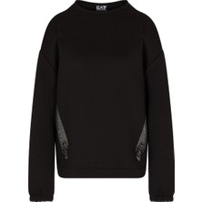 EA7 Kadın Regular Fit Dik Yaka Uzun Kollu Siyah Sweatshirt 7W000524 AF13151-UC001