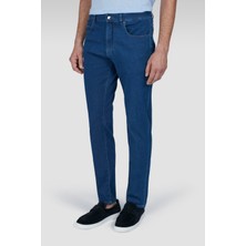 Paul & Shark Erkek Regular Fit Normal Bel Düz Paça Yumuşak Denim Mavi Jeans 25414120-J04