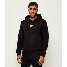 Versace Erkek Regular Fit Kapüşonlu %100 Pamuklu Uzun Kollu Siyah Sweatshirt 79GAIT07CF01T-G89