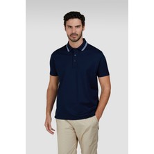 Paul & Shark Erkek Polo Yaka Kısa Kollu Yaka Kısmı Çizgi Desenli Lacivert Polo Yaka T-Shirt 25411203-013