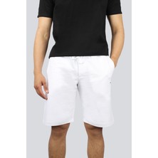 Paul & Shark Erkek Normal Bel Pamuklu Regular Fit Beyaz Şort C0P1237-010