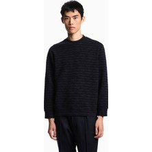 Emporio Armani Erkek Regular Fit Bisiklet Yaka Uzun Kollu Lacivert Sweatshirt EM002900 AF10013-FB308