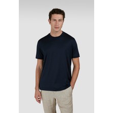 Paul & Shark Erkek Pamuklu Regular Fit Yuvarlak Yak Kısa Kollu Lacivert T-Shirt 25411008-050