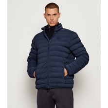 EA7 Erkek Regular Fit Fermuar Kapamalı Dik Yaka Uzun Kollu Lacivert Mont 7M000684 AF15953-UB102