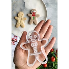 PremiumPort Yıkanabilir Şeffaf Kurabiye Adam Kalıbı, Şeker Hamuru ve Seramik Için