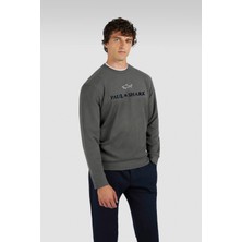 Paul & Shark Erkek Normal Kalıp Logo Işlemeli Uzun Kollu Pamuklu Kahverengi Sweatshirt 15311845-365
