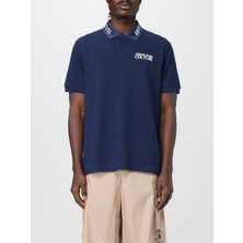 Versace Erkek Regular Fit Pamuklu Yakası Logo Detaylı Kısa Kollu Lacivert Polo Yaka T-Shirt 78GAGT05CJ01T-283