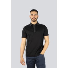 Paul & Shark Erkek Regular Fit %100 Pamuklu Kısa Kollu Siyah Polo Yaka T-Shirt 25411287-011