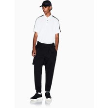 Armani Exchange Erkek Logolu Streç Pamuklu Regular Fit Normal Bel Jogger Siyah Eşofman Altı XM001301 AF10818-UC001