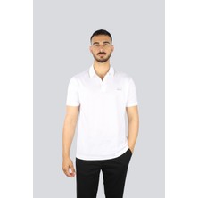 Paul & Shark Erkek Pamuklu Marka Logolu Kısa Kollu Polo Yaka Beyaz Polo Yaka T-Shirt 25411301-010