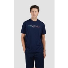 Paul & Shark Erkek %100 Pamuklu Normal Kesim Yuvarlak Yaka Kısa Kollu Lacivert T-Shirt 25411051-013