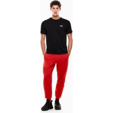 EA7 Erkek Pamuklu Bisiklet Yaka Kısa Kollu Siyah T-Shirt 7M000956 AF10375-UC001