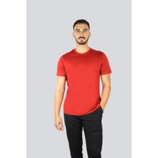 Paul & Shark Erkek Regular Fit Yuvarlak Yakalı Shark Işlemeli Pamuklu Kısa Kollu Kırmızı T-Shirt 15311623-636