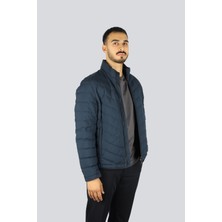 Paul & Shark Erkek Normal Kalıp Kapitone Desenli Rüzgar ve Su Geçirmez Dik Yaka Lacivert Ceket 15312603-013