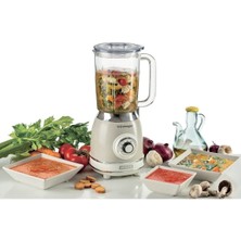 Allians Vintage Cam Blender Krem 1000W, Güçlü ve Şık Mutfak Aleti